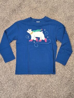 HA Polar Bear Ice Skating LS Tee 6-7 Yrs